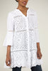 Eyelet Tiered Tunic, White