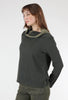 Contrast Cowl Cozy Top, Olive