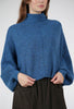 Batwing Sweater Poncho, Peacock Blue