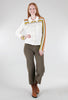 Stripe-Detail Sweater Jacket, Ivory