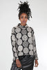 Patterned Circles Alayna Top, Charcoal