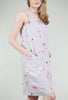 Easy Linen Parisian Floral  Dress, Taupe/Melon