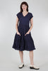 Jalan Cotton Crinkle Dress, Navy