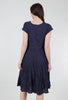 Jalan Cotton Crinkle Dress, Navy