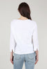 Linen-Cotton Crop Tee, White