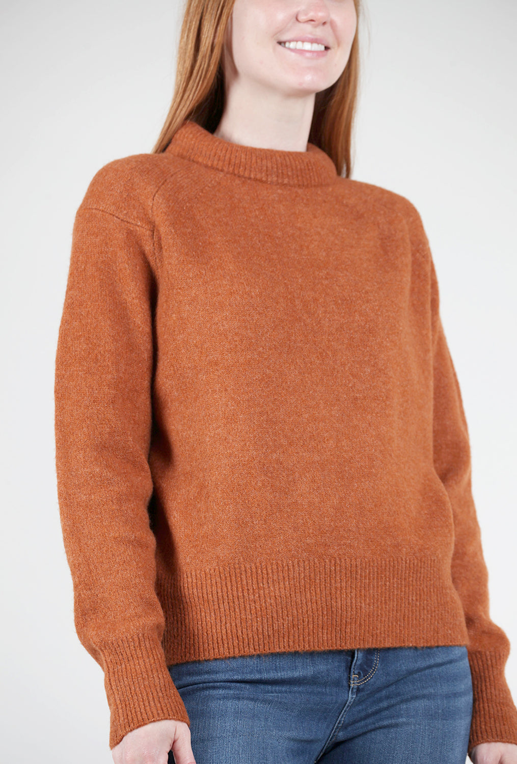 Padded Neckline Sweater, Spice