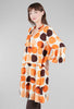 Polka Dots Tiered Dress, Orange