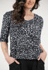 Essential Patterned Shaped Tee, Black
