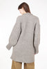 Patch-Pocket Knit Cardigan, Taupe