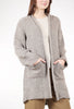 Patch-Pocket Knit Cardigan, Taupe