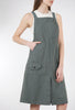 Canvas Overall Dress, Cool Green
