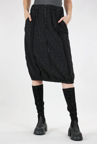 Structured Seams Bubble Skirt, Black