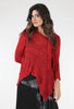 Overlapping Asym Sweater, Red