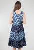 Joy Sleeveless Print Dress, Navy