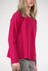 Reverse Fabric Pocket Top, Magenta