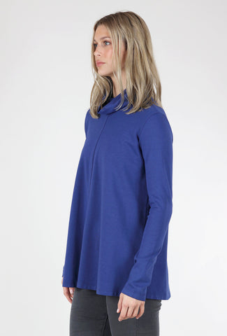 Fold-Over Turtleneck Top, Starry Night