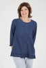 Raw Hem Cotton Slub Tunic, Denim