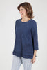 Raw Hem Cotton Slub Tunic, Denim