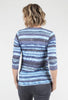 Crushed Stripe Crew Top, Frost Blue