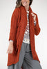 Cozy Cardigan Wrap Sweater, Terracotta