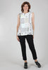 Sleeveless Retro Print Top, Off-White