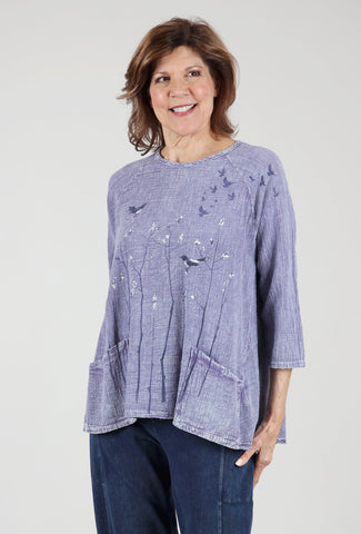 Prairie Patch-Pocket Tunic, Periwinkle