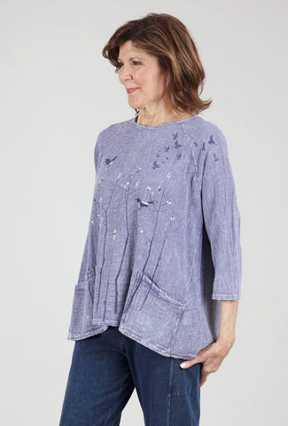 Prairie Patch-Pocket Tunic, Periwinkle