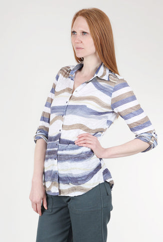 Crushed Wave Shirt, Periwinkle