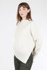 Asym Side-Slit Sweater, Ivory