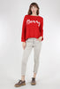 Merry Crew Chunky Sweater, Red