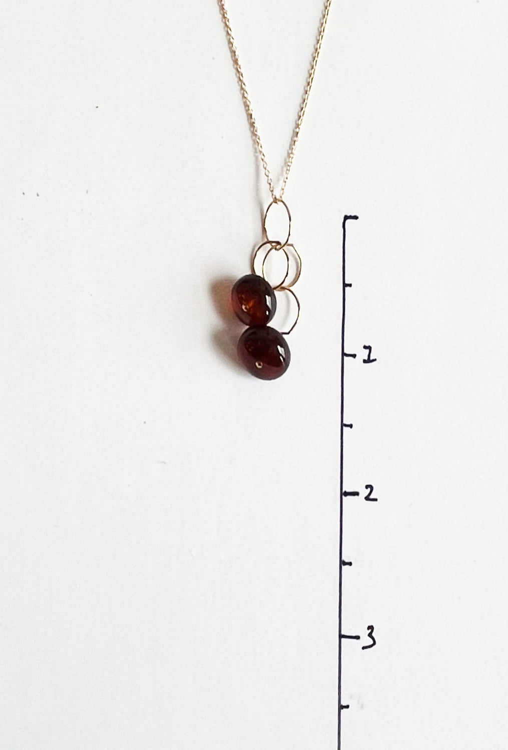 Garnet Dew Drop Necklace