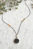 Black Druzy Glory Coin Necklace