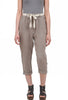 Linen Ribbon-Tie Pant, Taupe