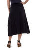 Drape Pocket Side-Tie Skirt, Black