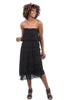 Silk Maxi Ruffle Skirt, Black