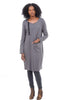 Leni Fleece Dress, Gray