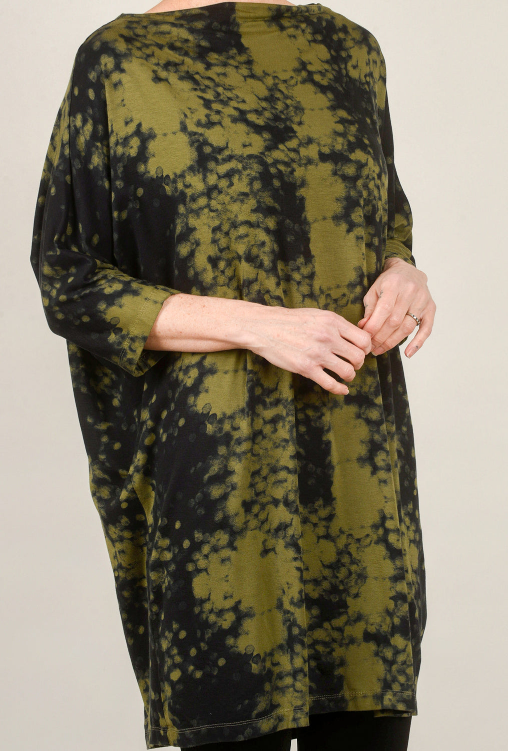 Ingrid 3/4-Sleeve Dolman Dress, Kombu