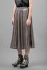 Pleated Velvet Skirt, Ash
