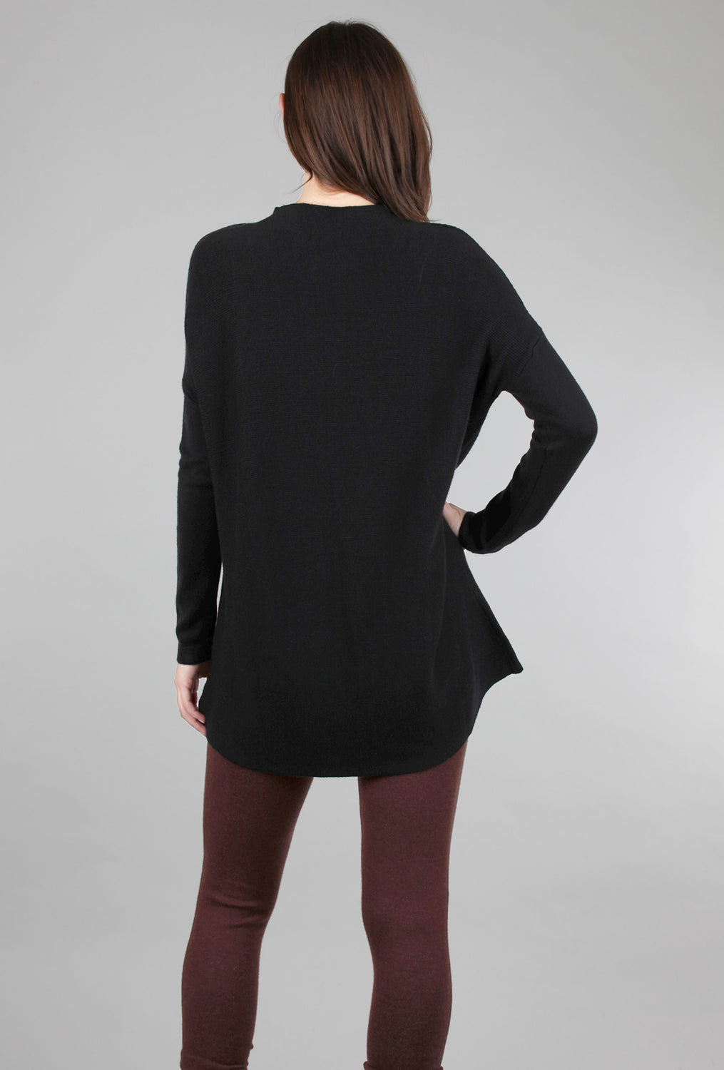Two-Pocket Pullover Sweater, Black