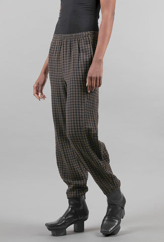 Checker Pleat Pant, Toffee