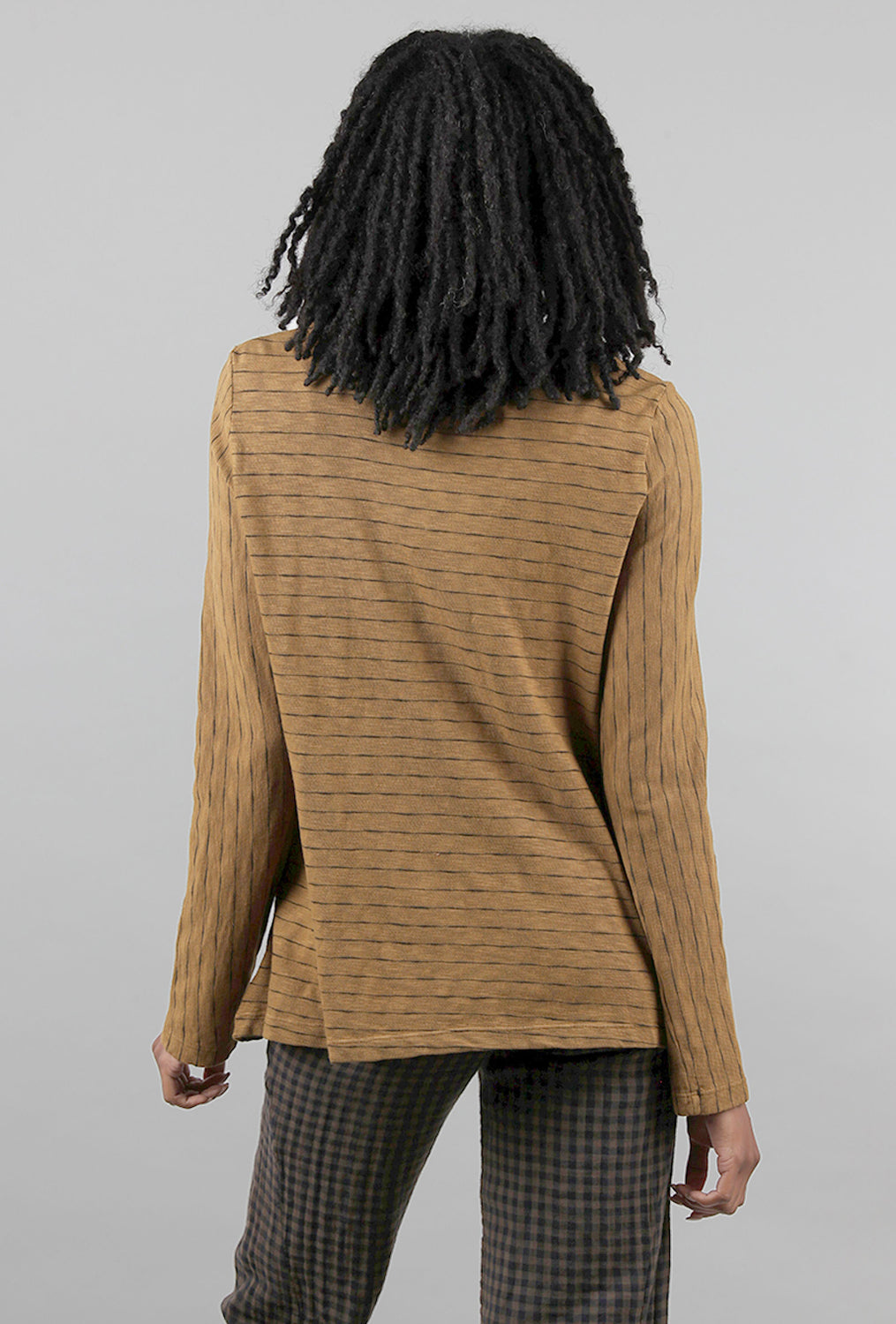 Pique Stripe Sweater, Caramel