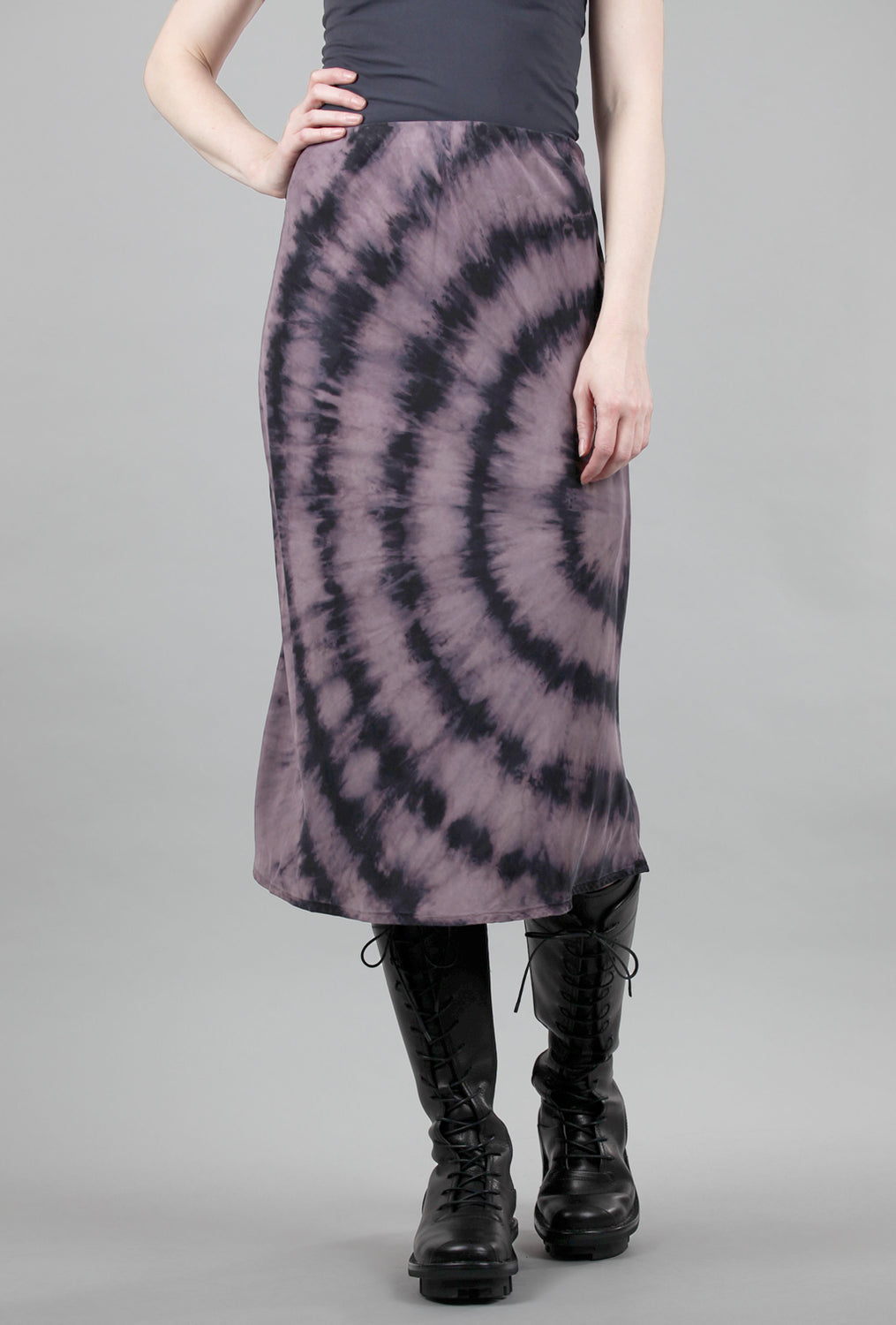 Circle Tie-Dye Midi Skirt, Lavender