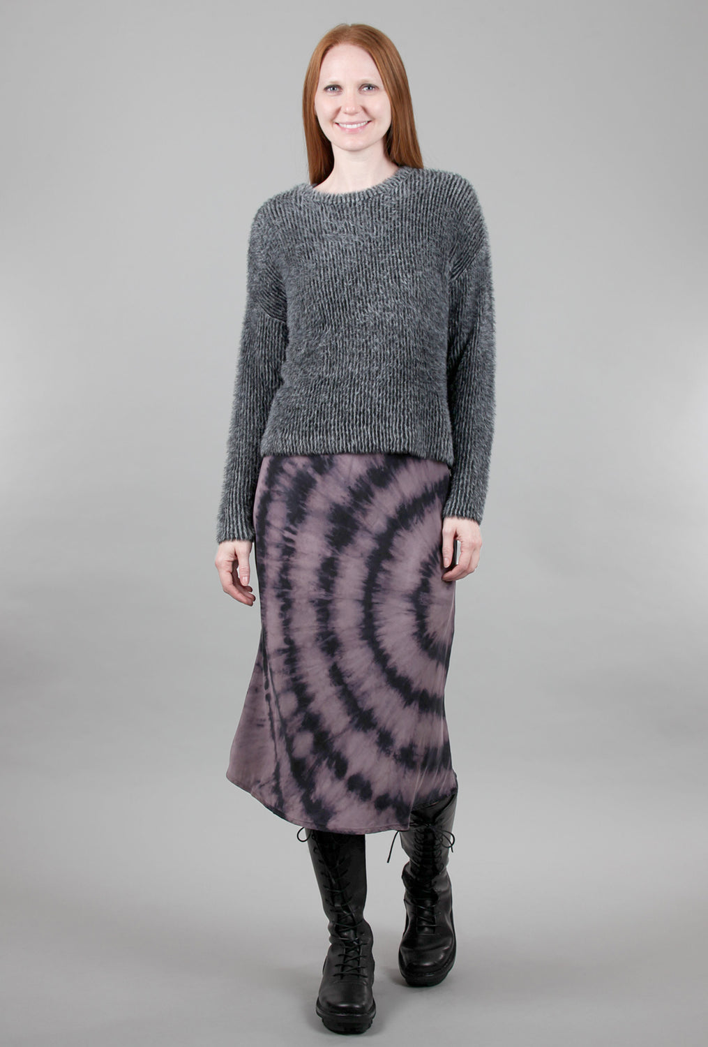 Circle Tie-Dye Midi Skirt, Lavender