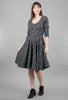 Meadow Dress, Gray Foliage Print