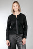 Leona Leopard-Pattern Jacket, Black