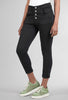 Four-Button Spring/Summer Pants, Black