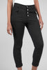 Four-Button Spring/Summer Pants, Black