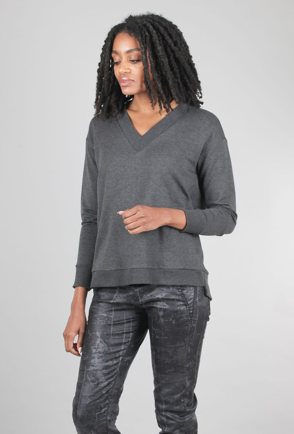 Ultra-Soft Pocket Pullover, Charcoal