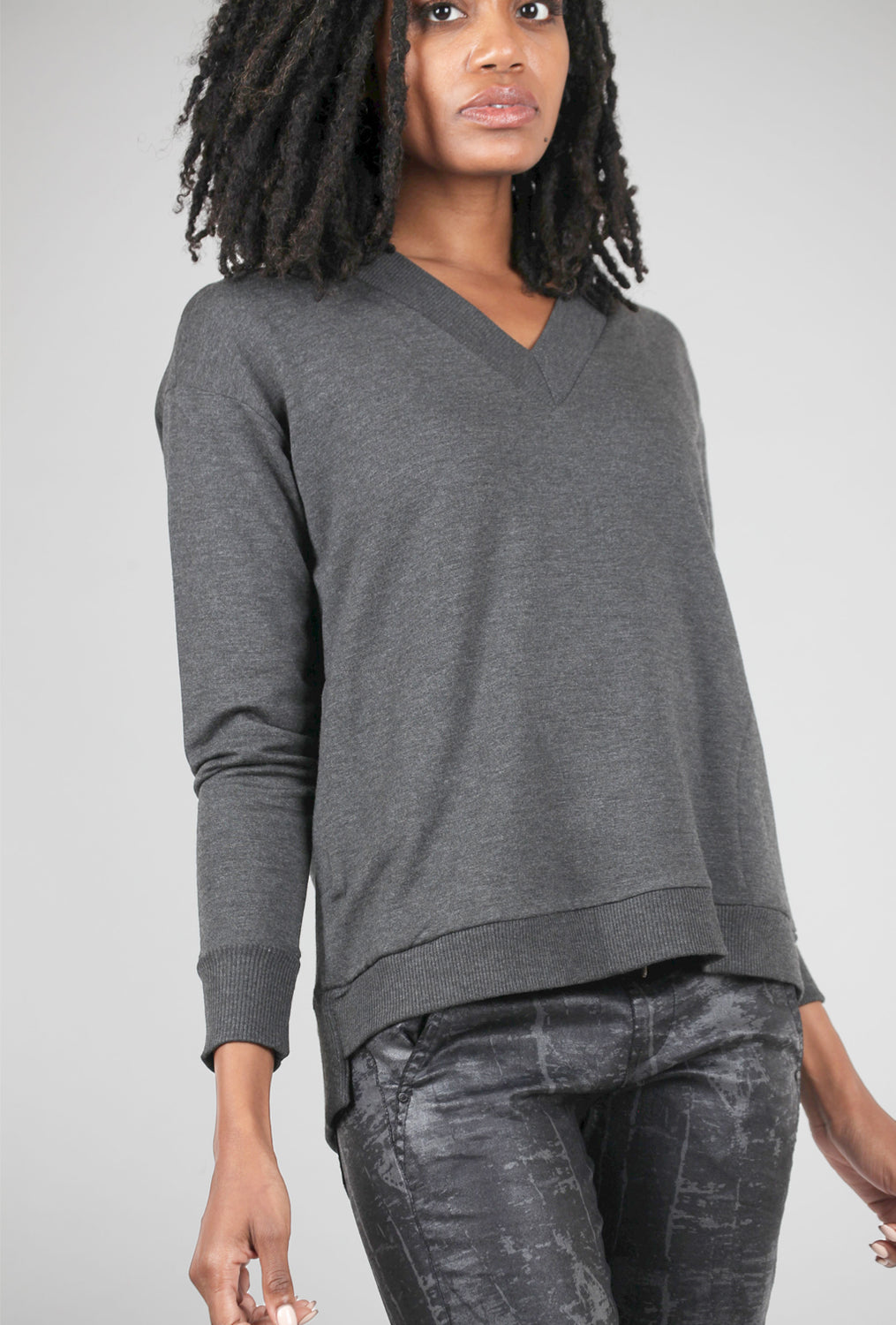 Ultra-Soft Pocket Pullover, Charcoal