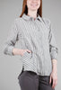 Seamed Detail Stripe Shirt, Gray